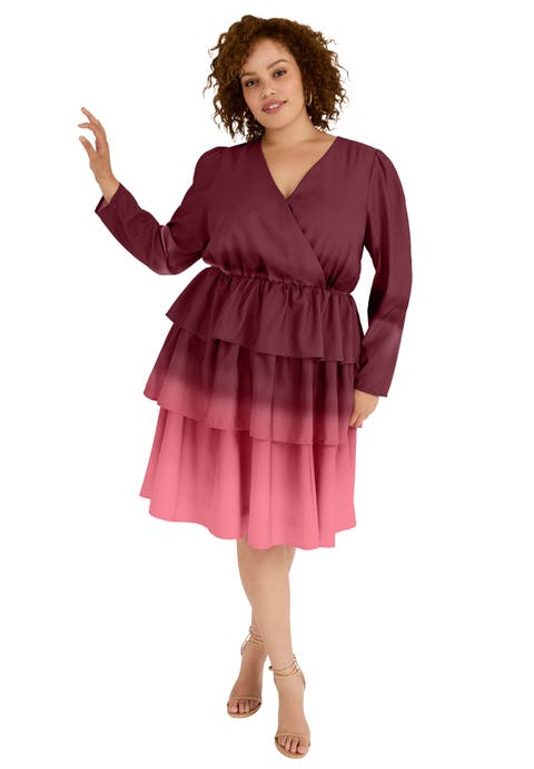 Three Tiered Ombre Dress (plus)