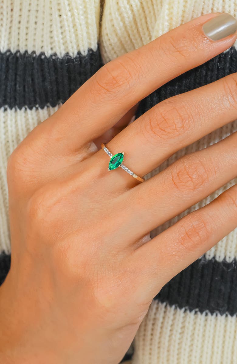 YS GEMS Marquis Gemstone Ring, Alternate, color, Green