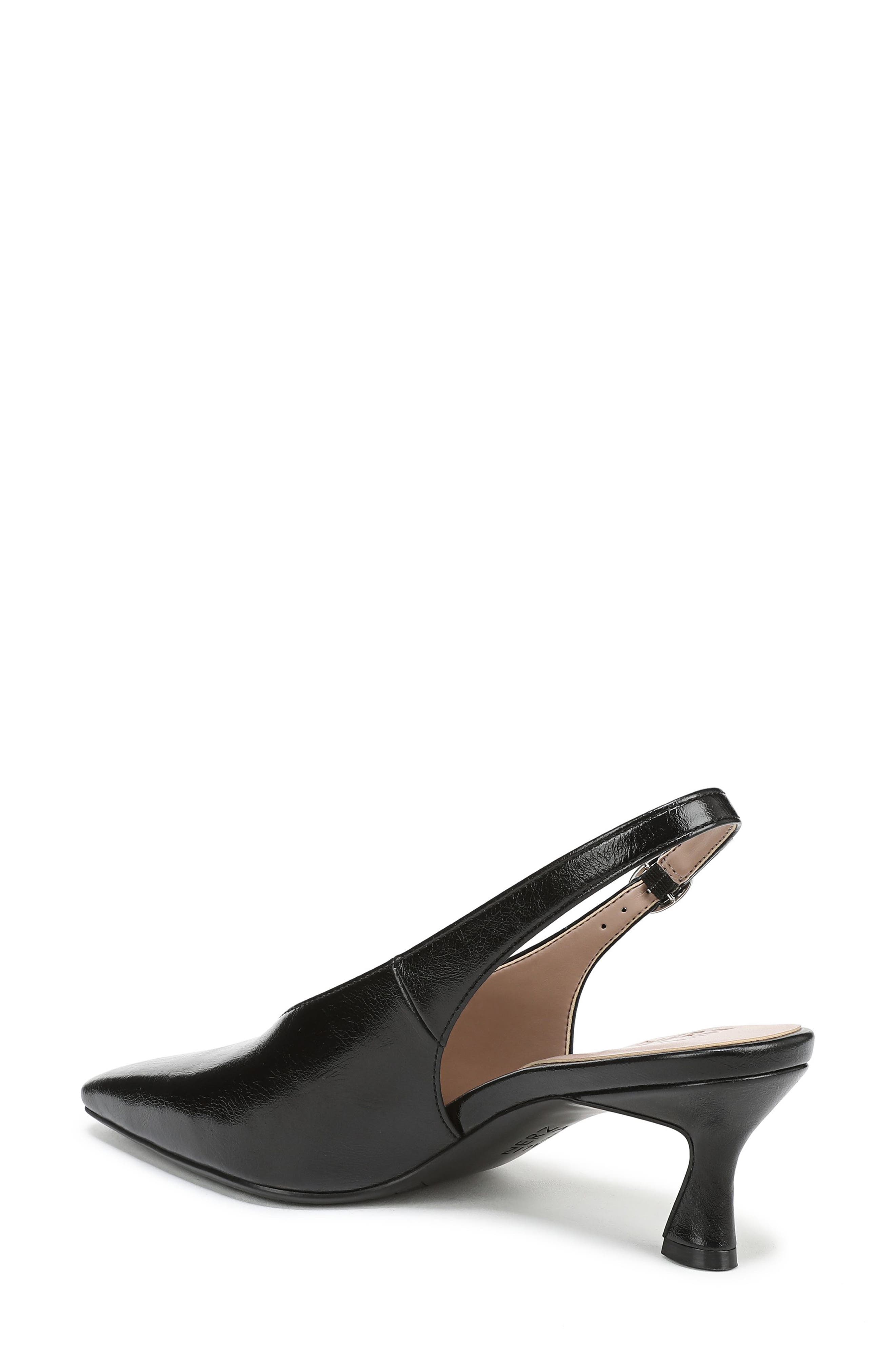 Naturalizer Embry Slingback Pump, Alternate, color, Black Faux Leather