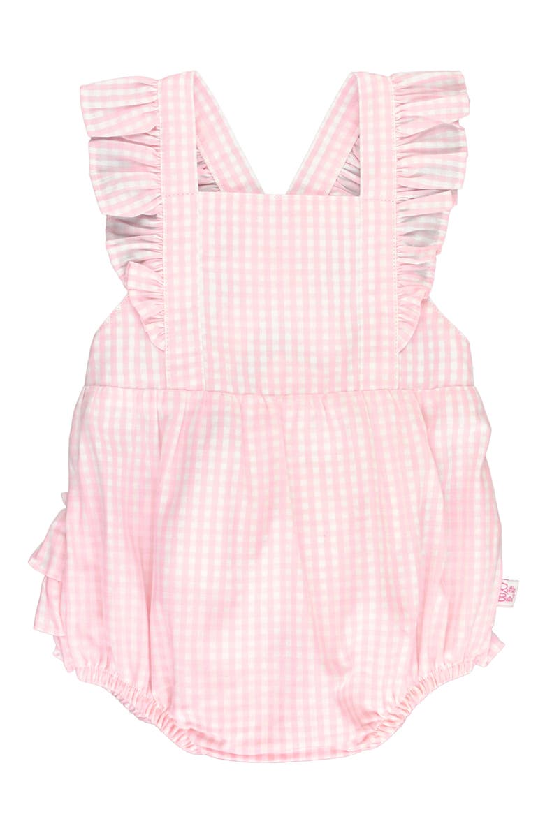 RuffleButts Kids' Pinafore X-Back Romper, Main, color,