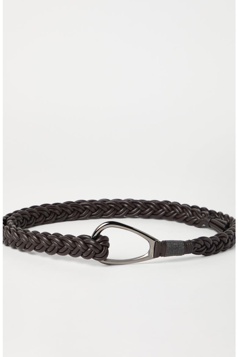 Nappa leather belt, Alternate, color, Rust Brown