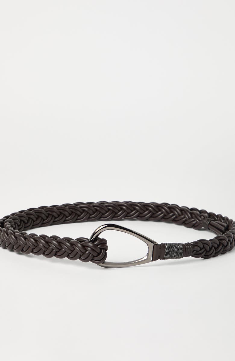 Brunello Cucinelli Nappa leather belt, Alternate, color, 