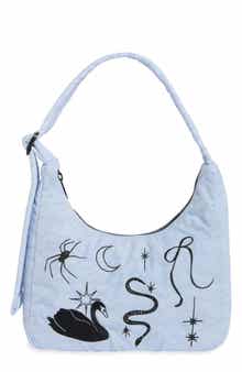 Mini Embroidered Nylon Shoulder Bag