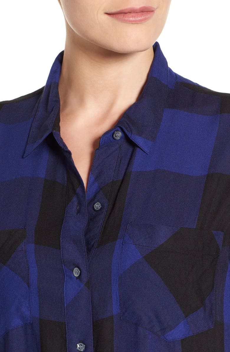 Sandra Two-Pocket Plaid Boyfriend Tunic, Alternate, color, 