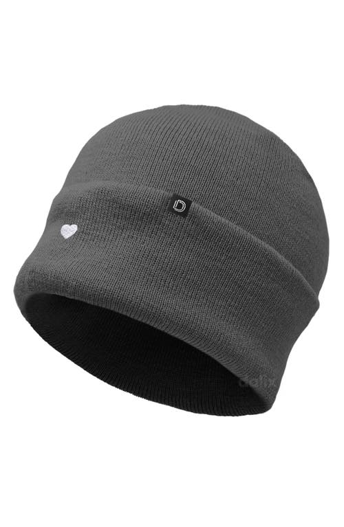 Dalix Lil Heart Beanie Cap In Gray
