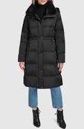 Andrew Marc Emery Faux Fur Trim Down, Feather & Synthetic Fill Puffer Coat