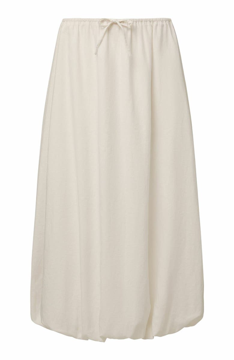Onia Air Linen Bubble Maxi Skirt, Alternate, color, White