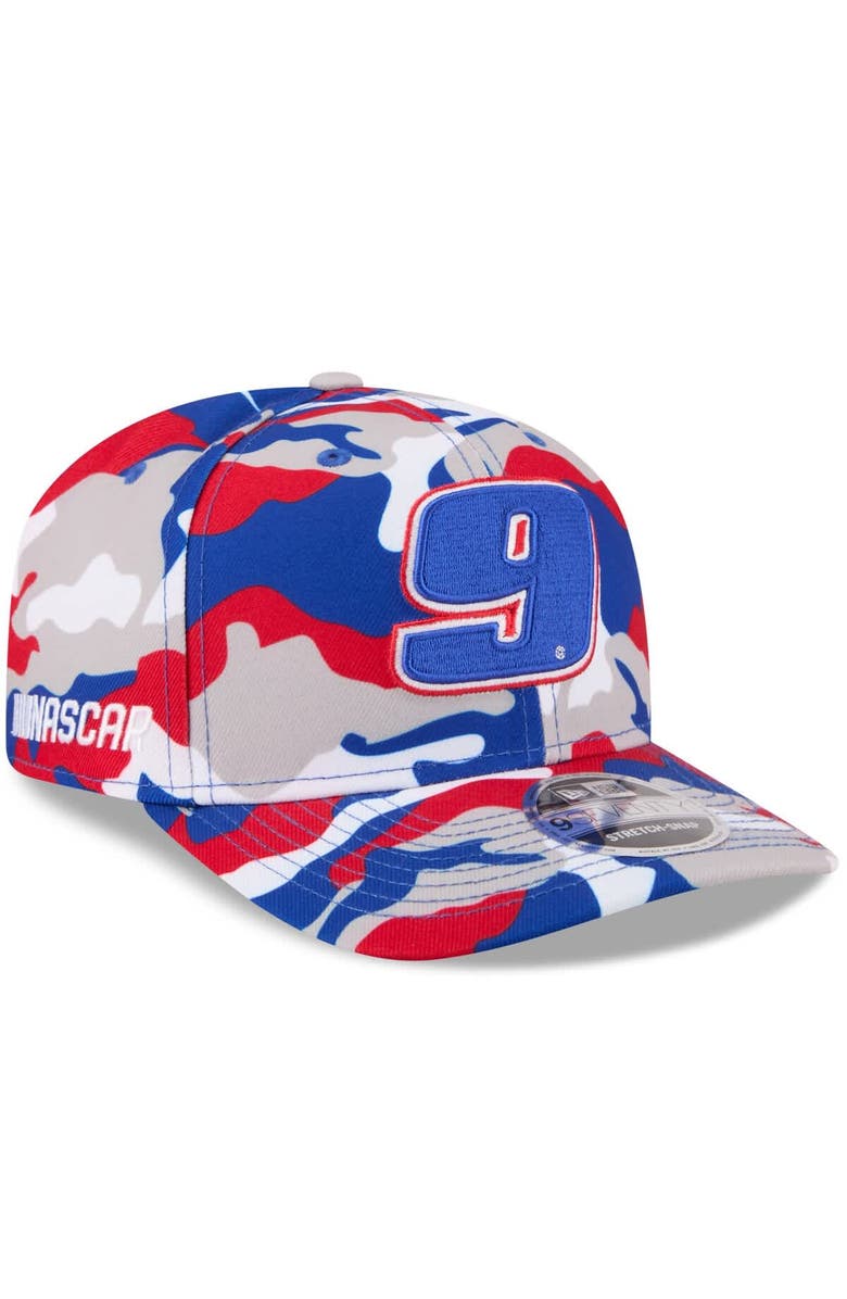 New Era Men's New Era White Chase Elliott Patriotic Camo 9SEVENTY Stretch-Snap Hat, Main, color, White