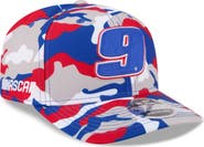 New Era Men's New Era White Chase Elliott Patriotic Camo 9SEVENTY Stretch-Snap Hat