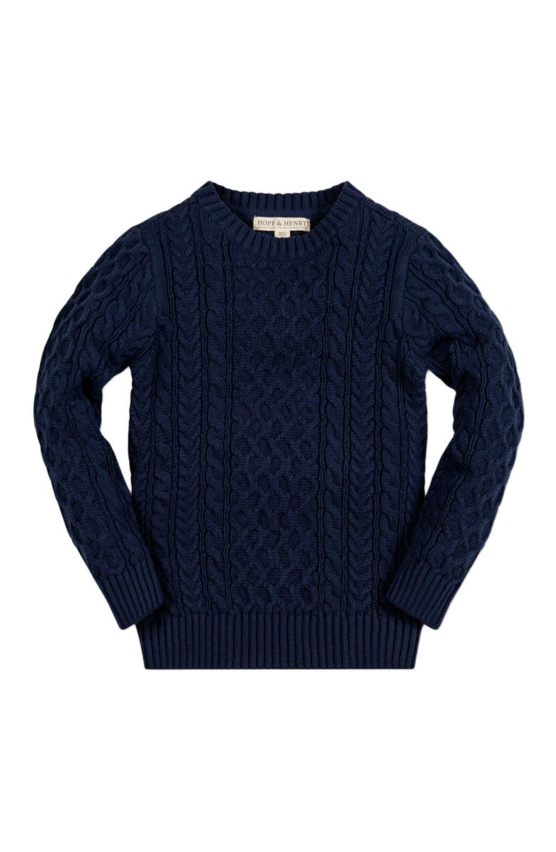 Hope & Henry Boys' Organic Fisherman Sweater, Kids, Main, color, 