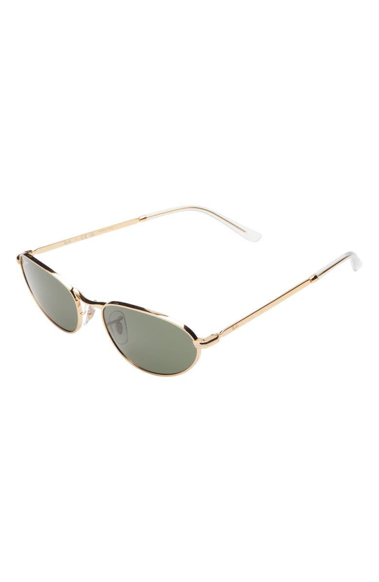 Ray-Ban 59mm Irregular Oval Sunglasses, Alternate, color, Gold Flash