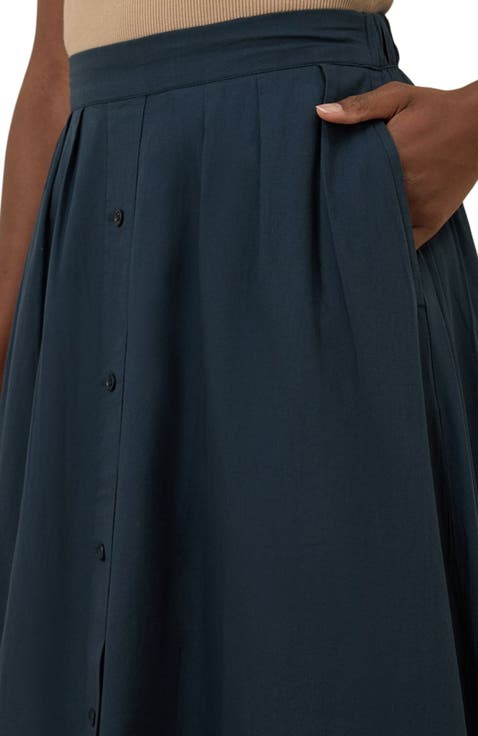 Organic Cotton Sunset Lightweight Cotton Button Skirt