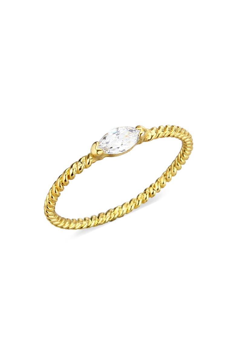 Delicate Marquise Twisted Band Stackable Ring, Main, color, GOLD