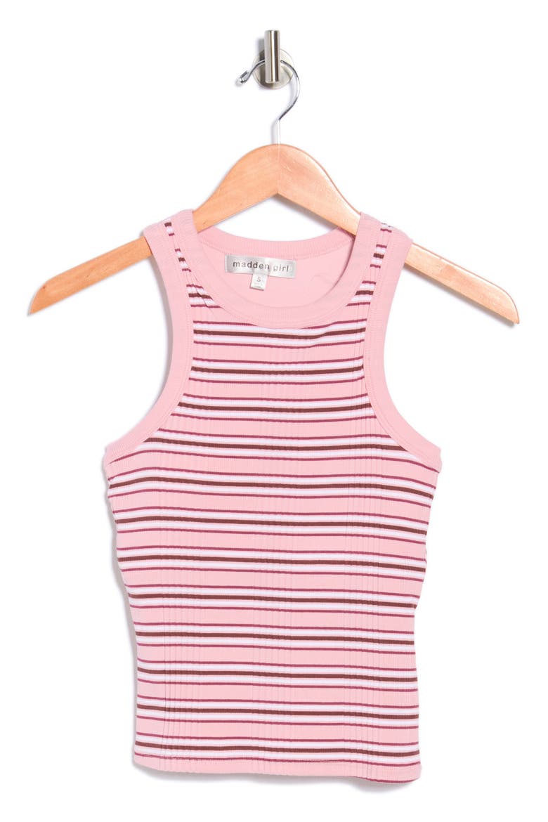 Stripe Rib Tank, Alternate, color, PINK COMBO