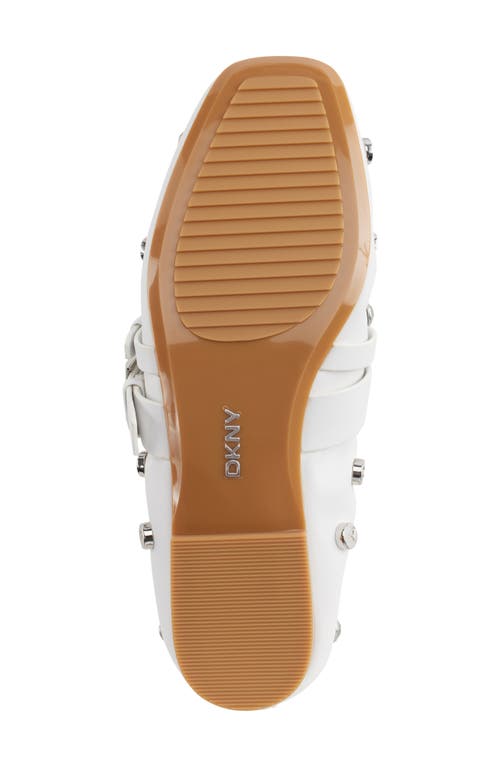 Dkny Davey Stud Ballet Flat In White