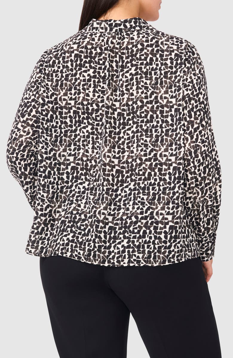 Halogen<sup>®</sup> Print Button-Up Shirt, Alternate, color, Rich Black