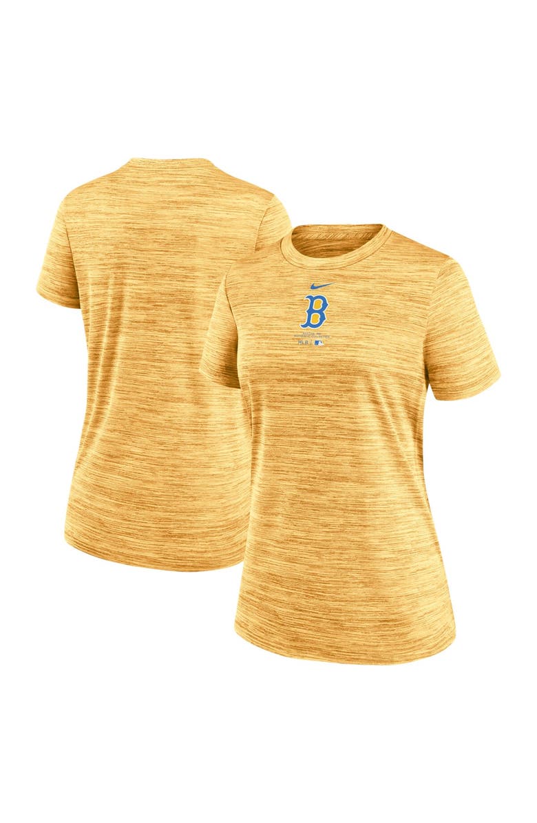 Nike Women's Nike Gold Boston Red Sox City Connect Practice Velocity T-Shirt, Main, color, 