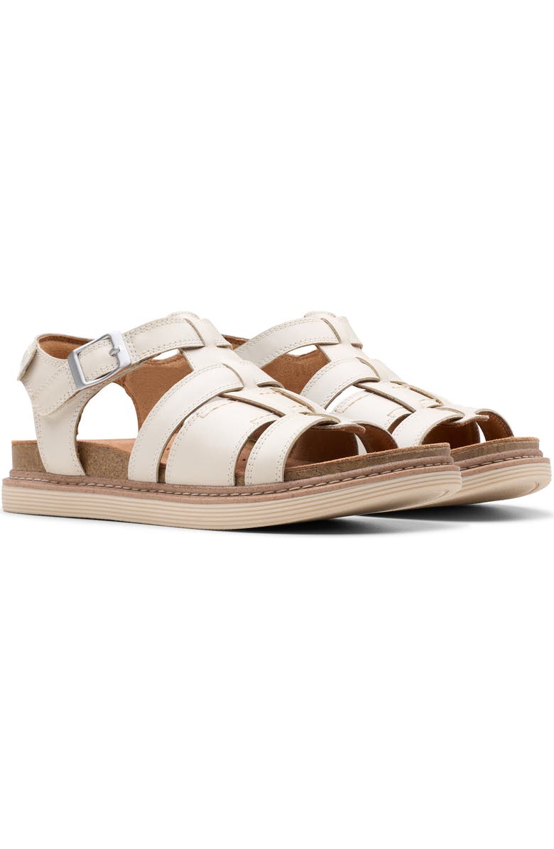 Clarks<sup>®</sup> Arwell Sun Cage Sandal, Alternate, color, Cream Leather