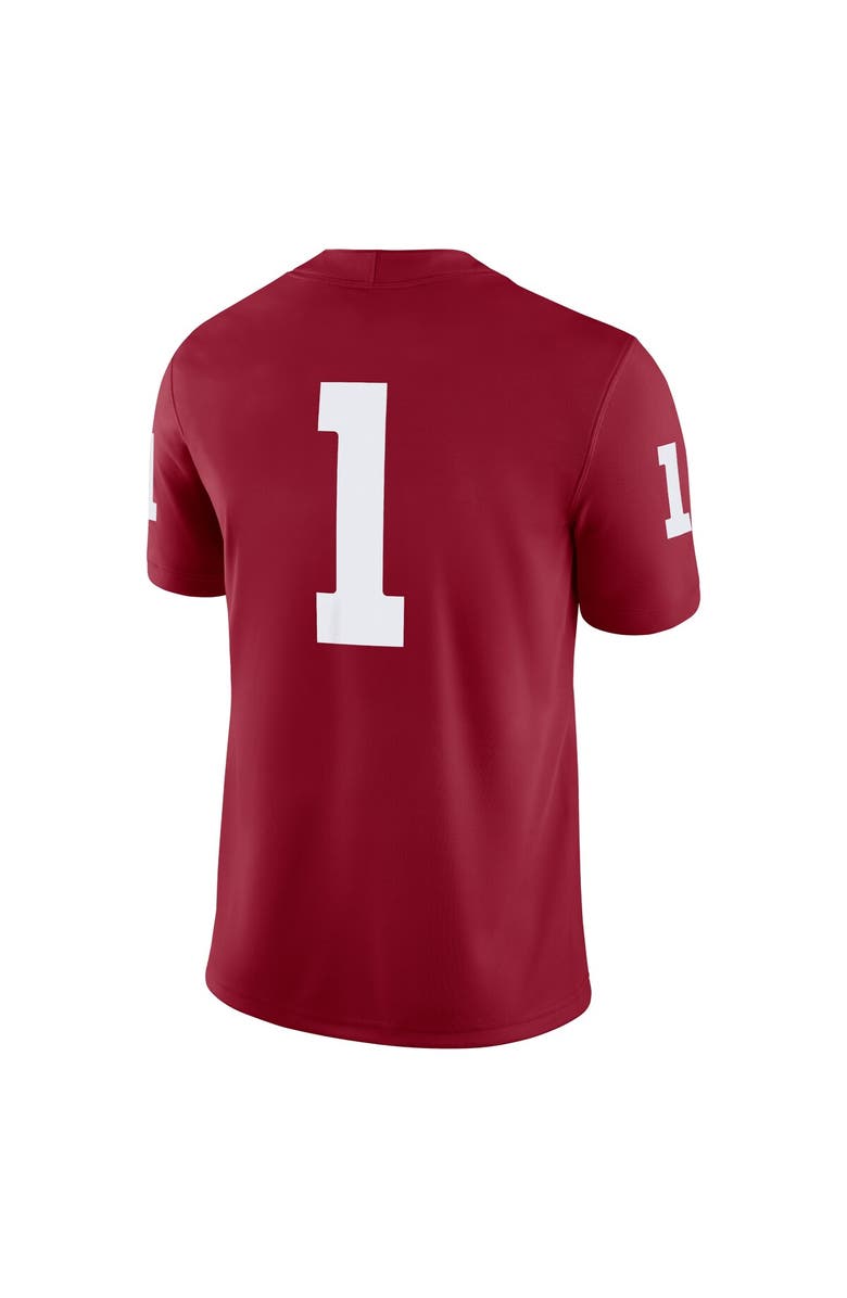 Jordan Brand Men's Jordan Brand #1 Crimson Oklahoma Sooners Game Jersey, Alternate, color, Crimson
