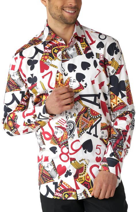 King Of Clubs Button-Up Shirt