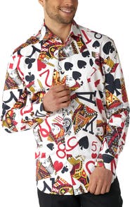 OppoSuits King Of Clubs Button-Up Shirt