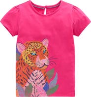 Mini Boden Kids' Jungle Puff Sleeve Top