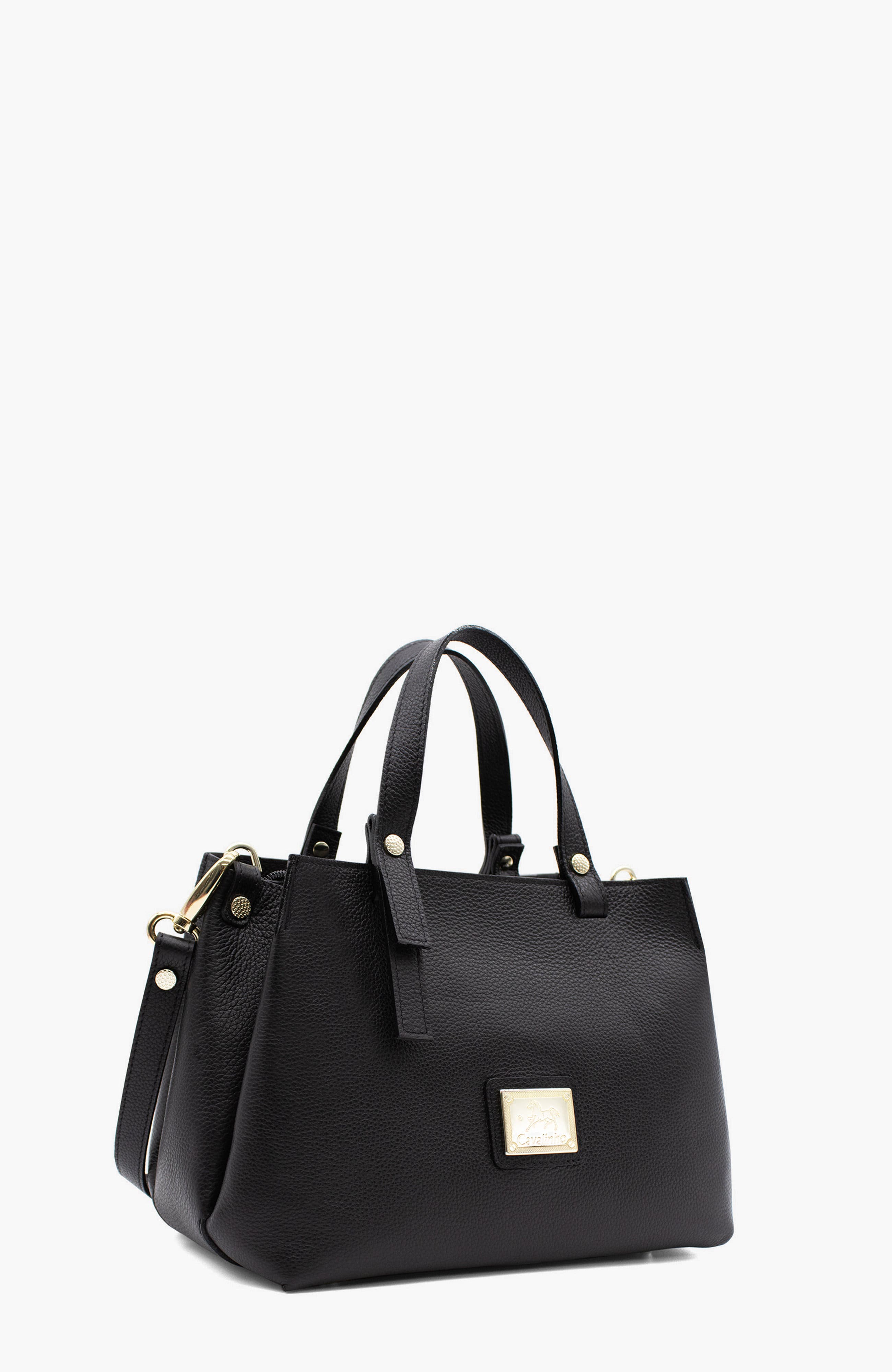 Muse 490 Pebbled Leather Handbag, Alternate, color, Black