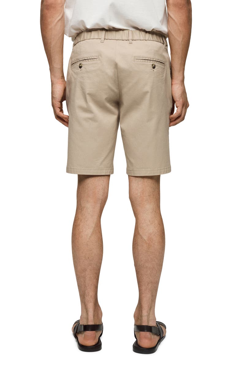 MANGO Slim Fit Stretch Cotton Bermuda Chino Shorts, Alternate, color, 