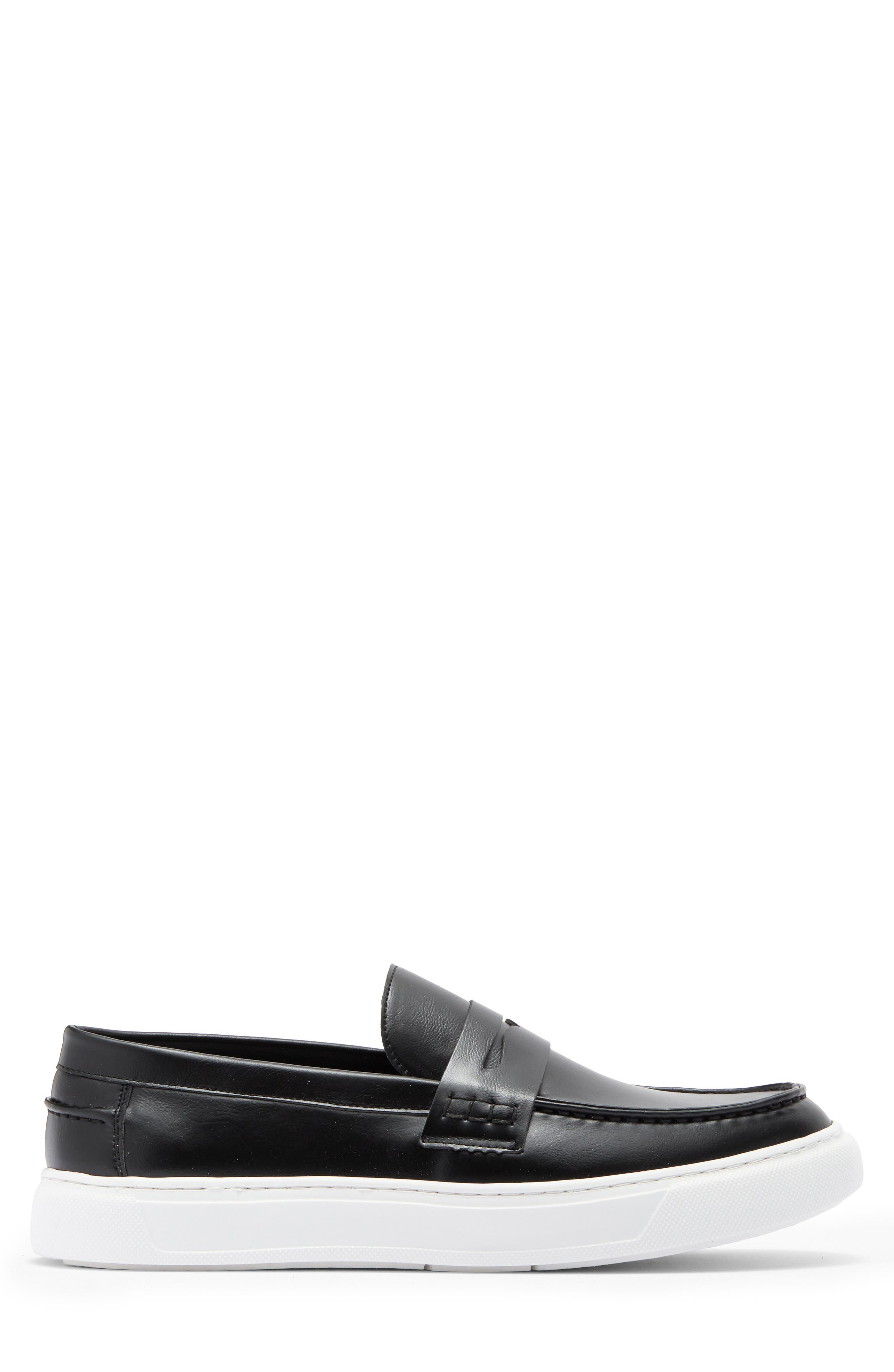 Texman Penny Loafer Sneaker, Alternate, color, BLACK