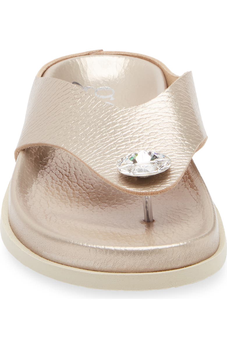 Pedro Garcia Duna Crystal Embellished Sandal, Alternate, color, White Gold Cervo Lame Crystal