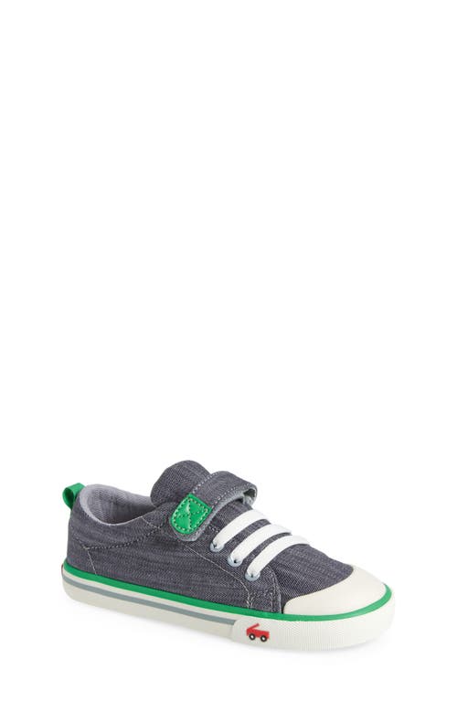 See Kai Run Kids' Stevie Ii Sneaker In Gray Denim/green