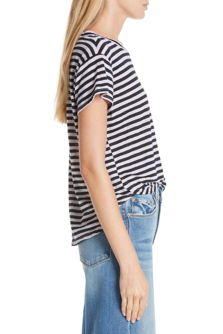 Stripe Linen Tee, Alternate, color, LAVENDER MULTI
