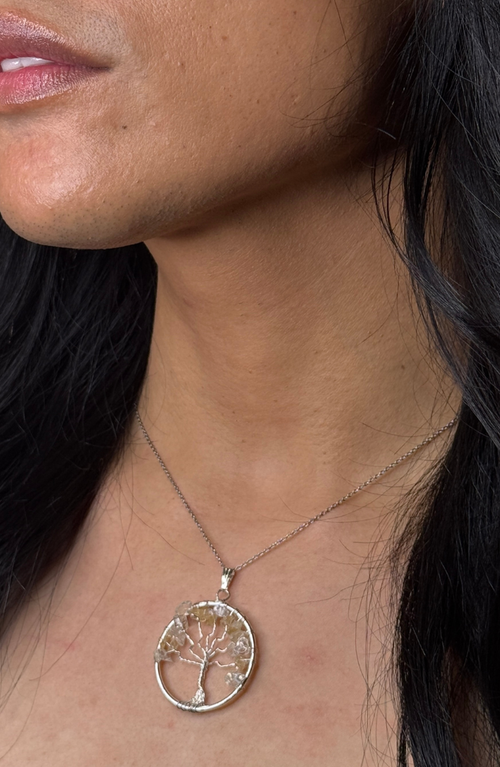 Humanist Beauty Tree Of Life Gemstone Necklace