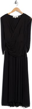 DVF Gaj Surplice Neck Midi Dress