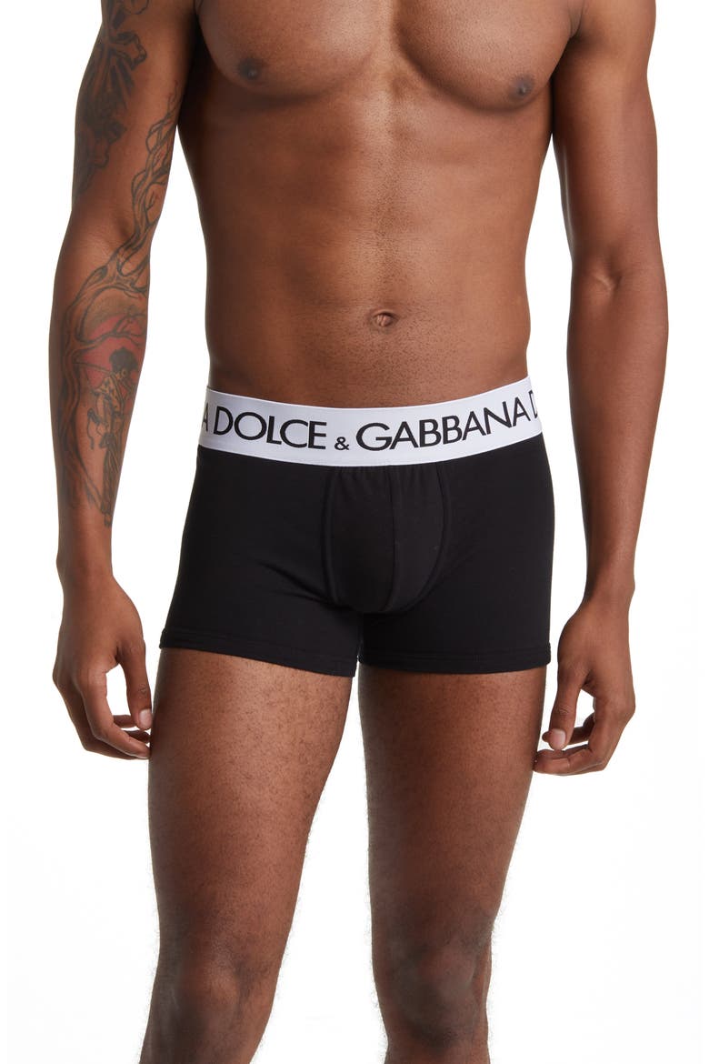 Cotton Stretch Jersey Boxer Briefs, Main, color, BLACK