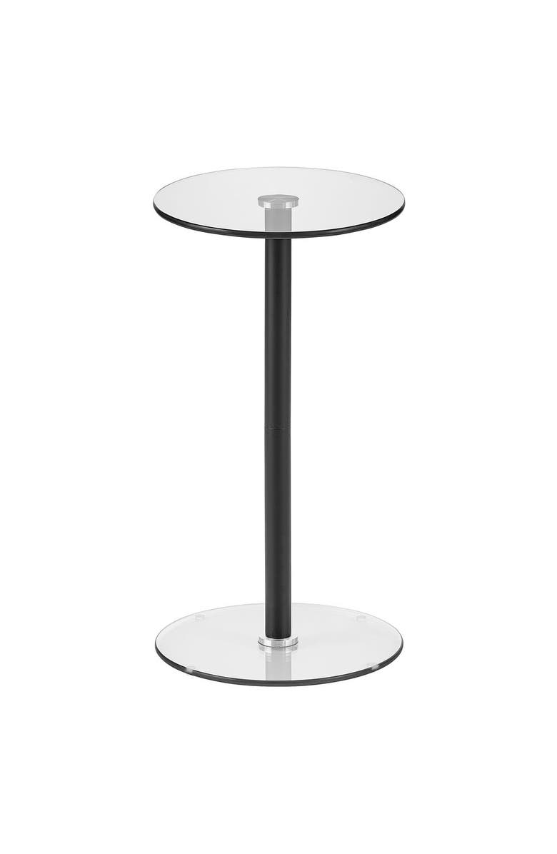 iDesign 12" GINA Glass Steel Drink Table, Alternate, color,