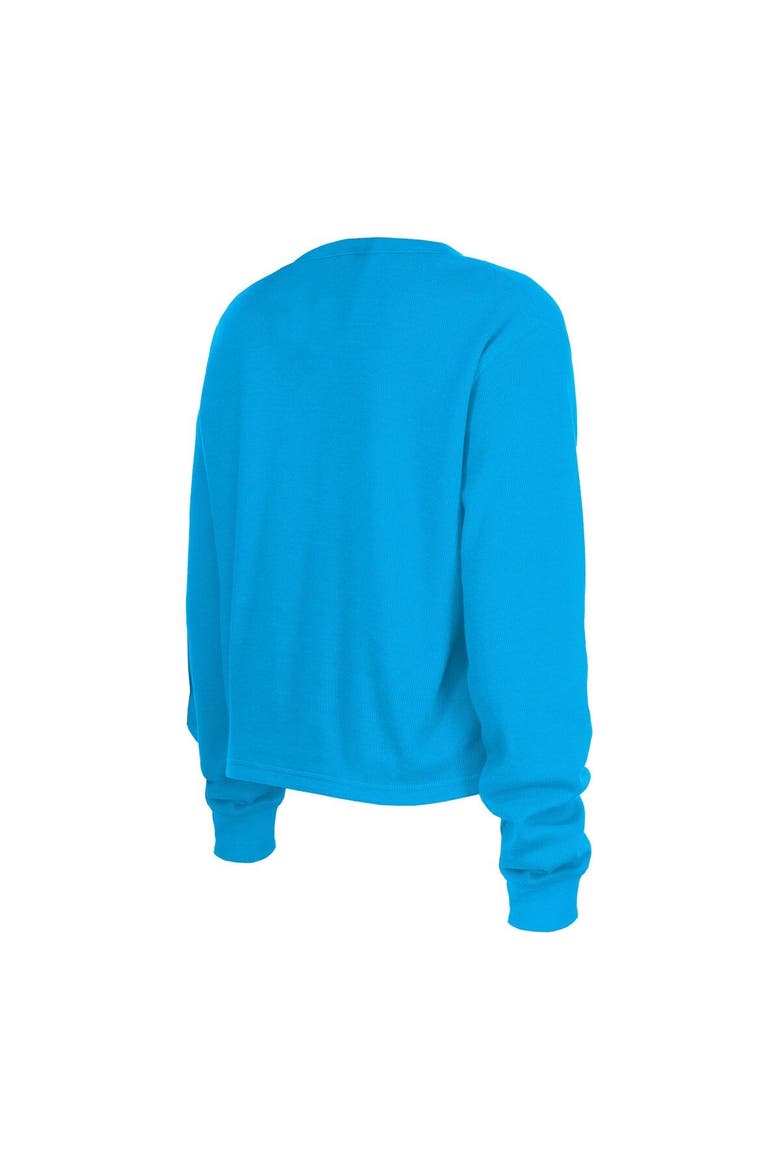 Women's New Era  Blue Carolina Panthers Thermal Crop Long Sleeve T-Shirt, Alternate, color, Blue