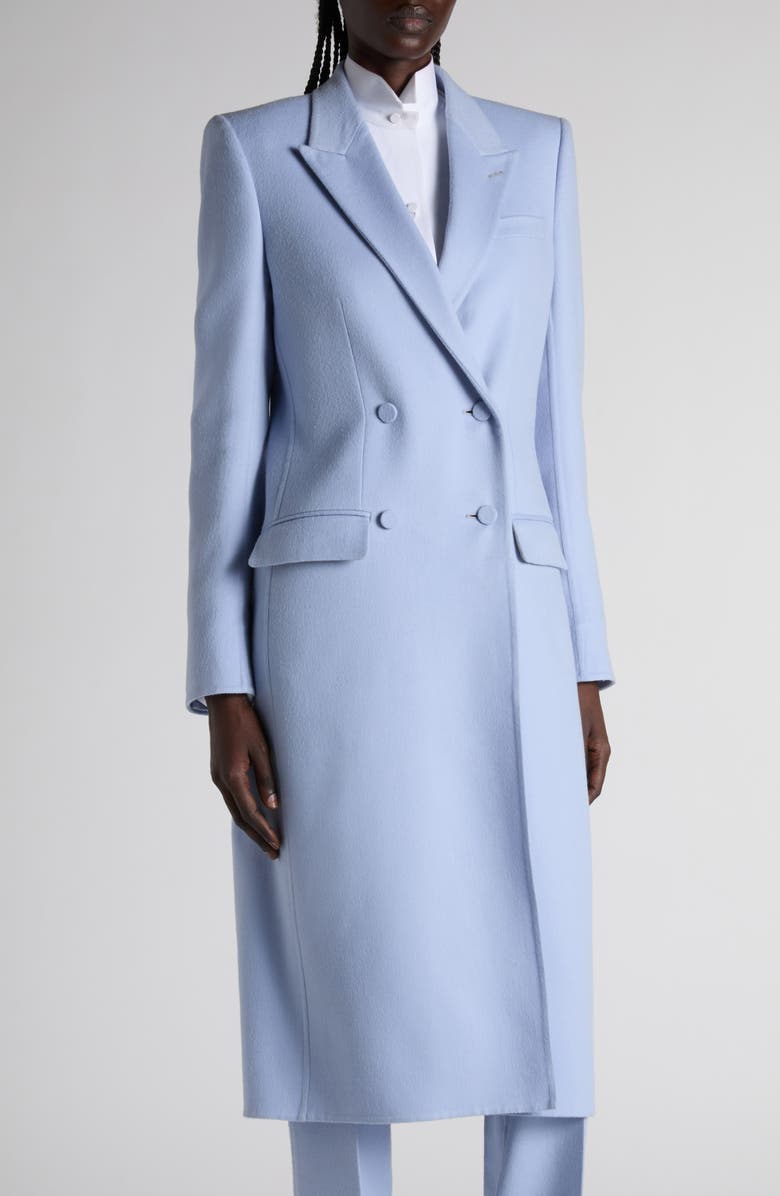 TOM FORD Double Face Light Wool Blend Double Breasted Coat, Alternate, color, Gv126 Baby Lavender