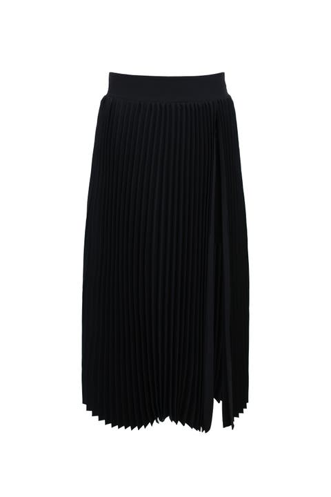 Atlas Pleated High Slit Skirt
