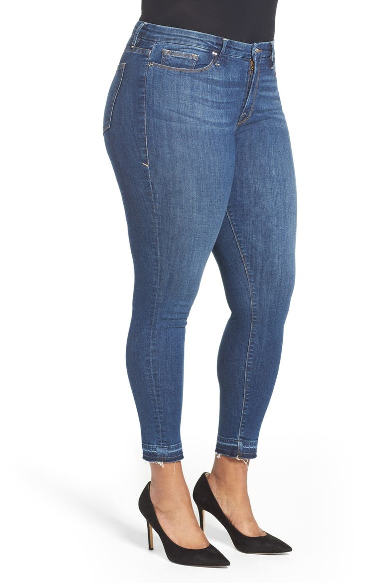 Good Legs High Rise Crop Released Hem Skinny Jeans, Alternate, color, BLUE 009