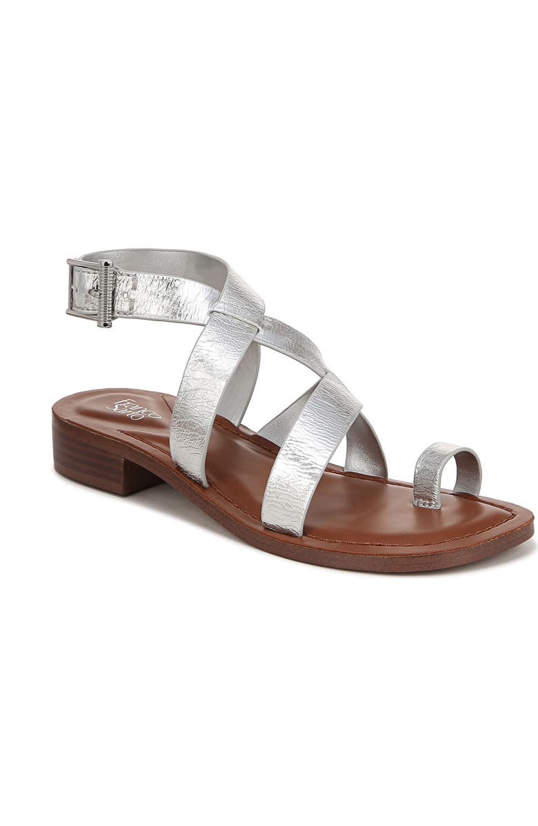 Franco Sarto Ina Toe Loop Sandal, Main, color, Silver