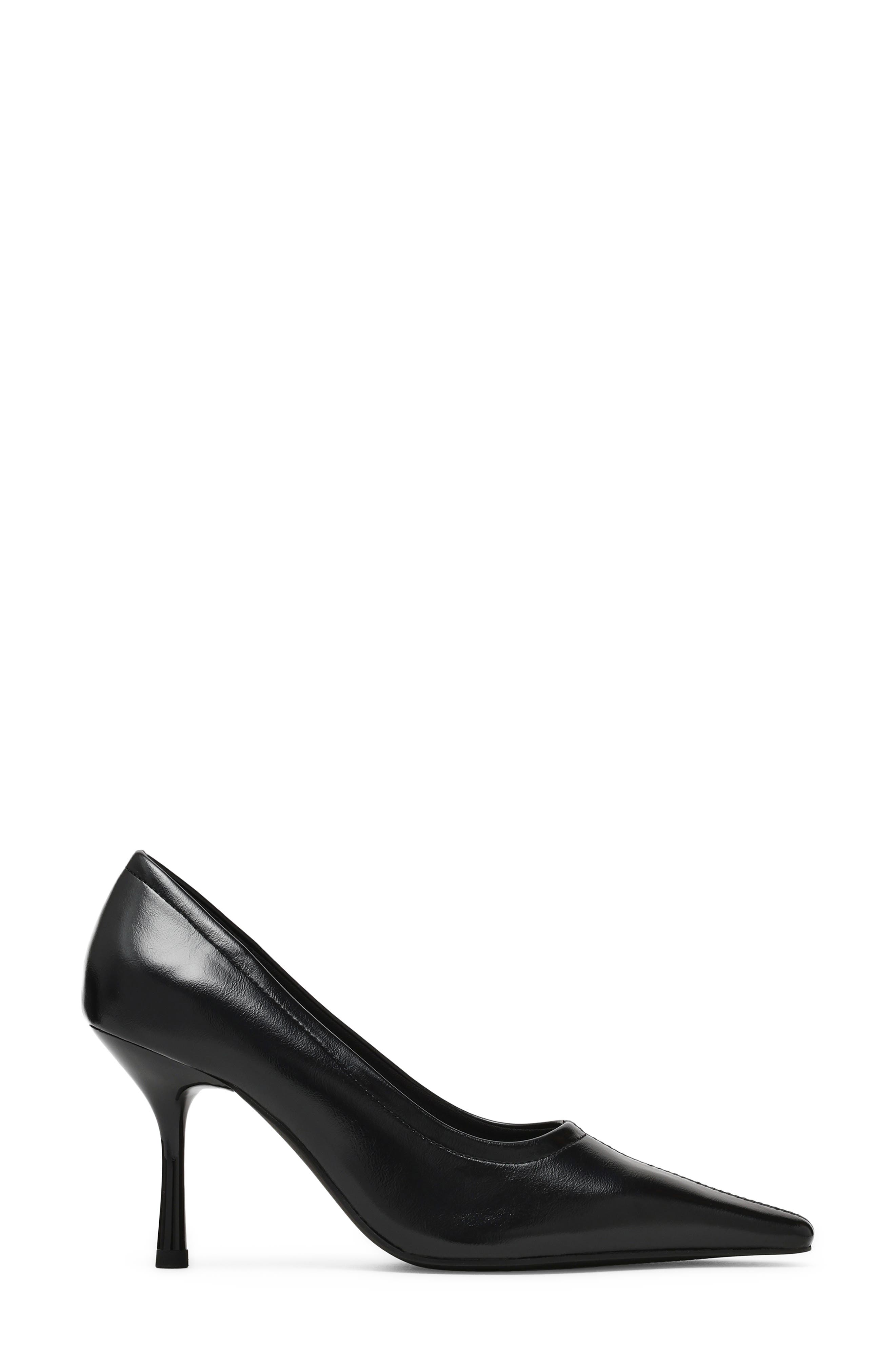 Hexx Faux Leather Pointed Toe Pump, Alternate, color, BLACK