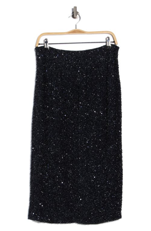 Twp Paltrow Silk Sequin Embellished Midi Skirt In Black