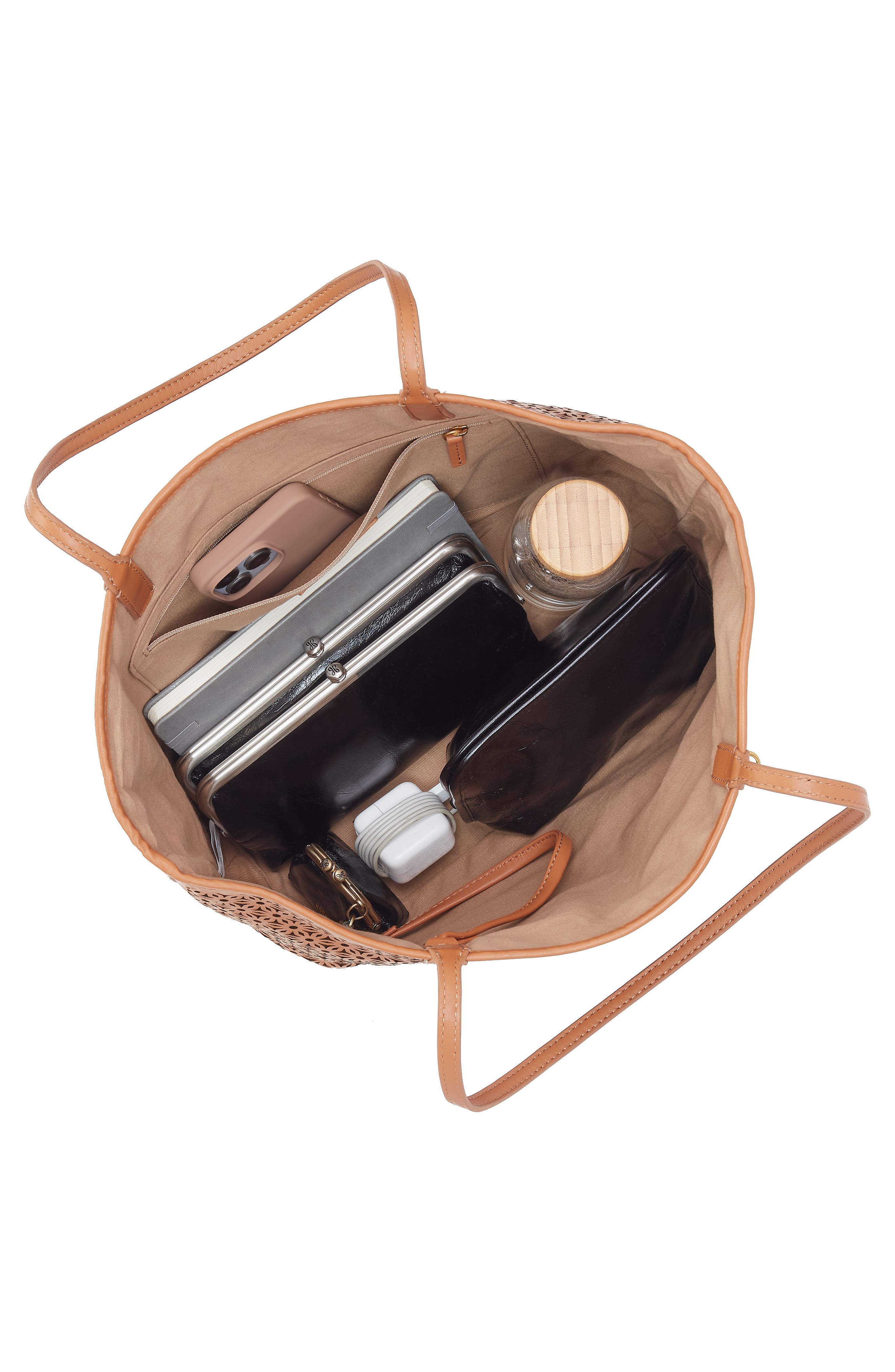 All That Leather Tote, Alternate, color, CANYON PETAL