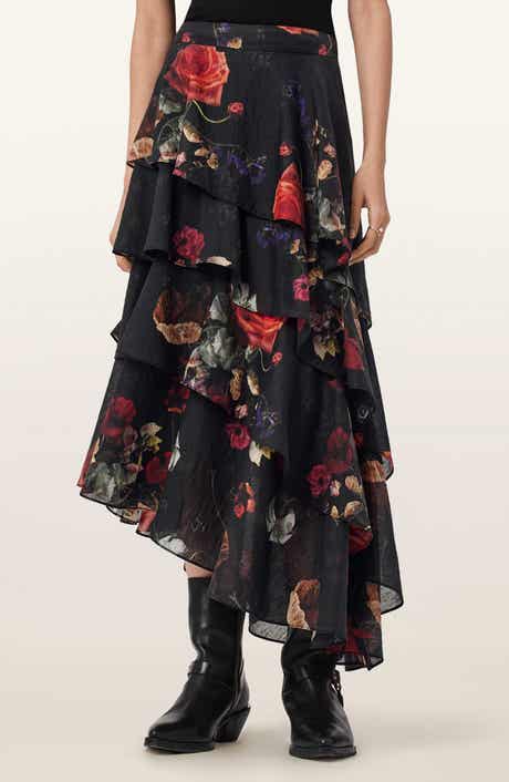 Caya Ruffle Asymmetric Skirt