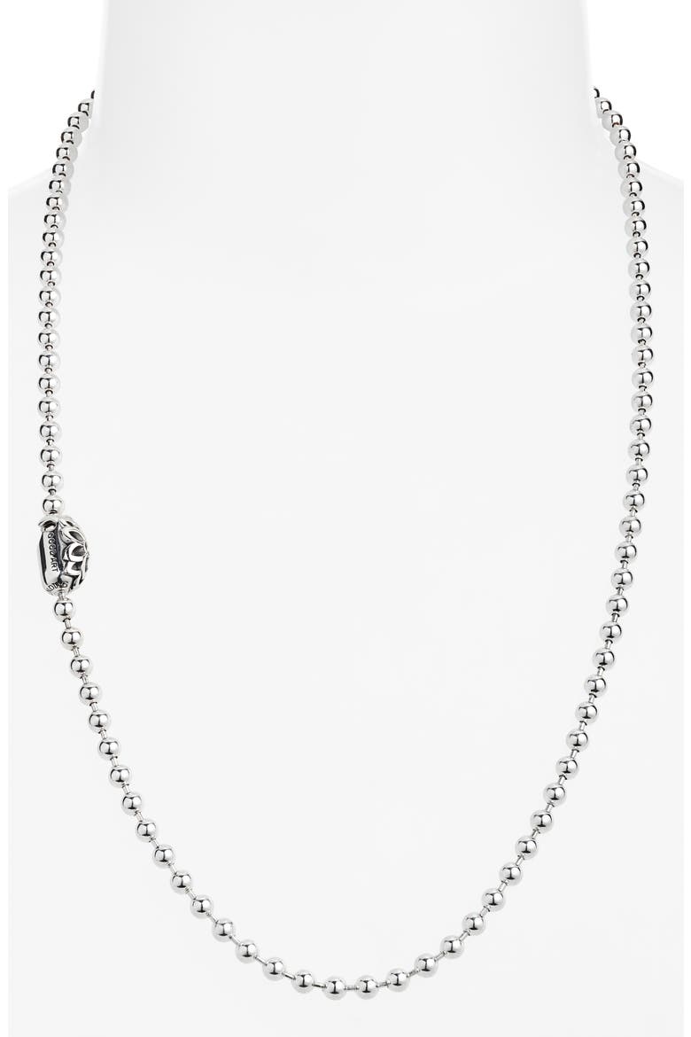 Men's Triple Cutout A Poplock Necklace, Alternate, color, STERLING SILVER