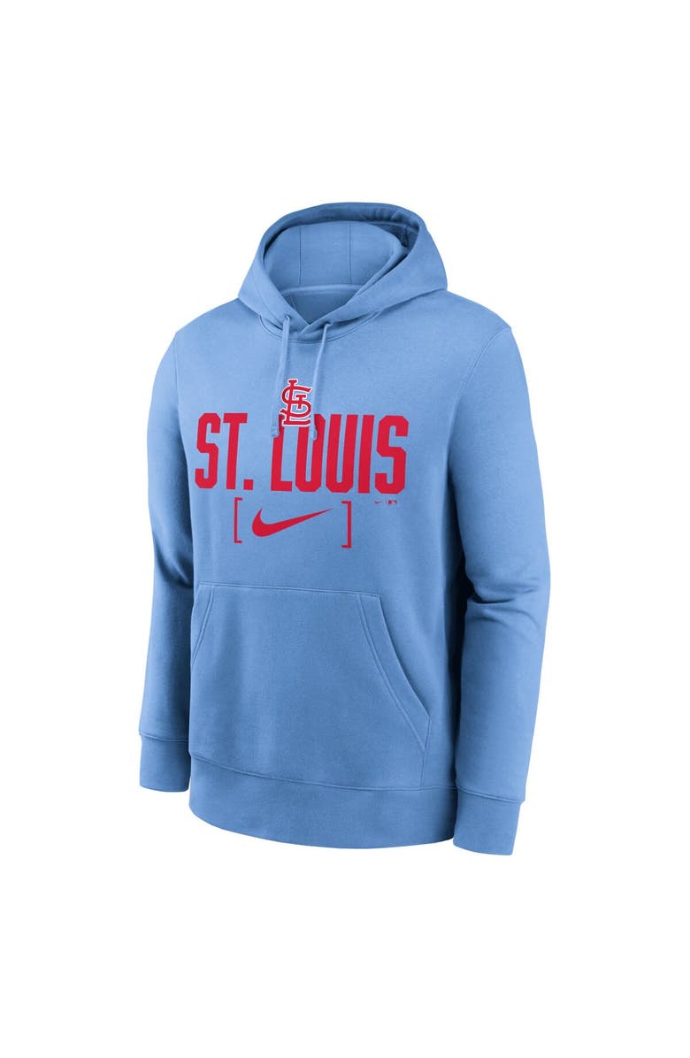 Nike Men's Nike Light Blue St. Louis Cardinals Club Slack Pullover Hoodie, Alternate, color, 