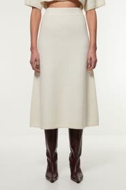 Karen Millen Alpaca Wool Fluffy Full Knit Skirt
