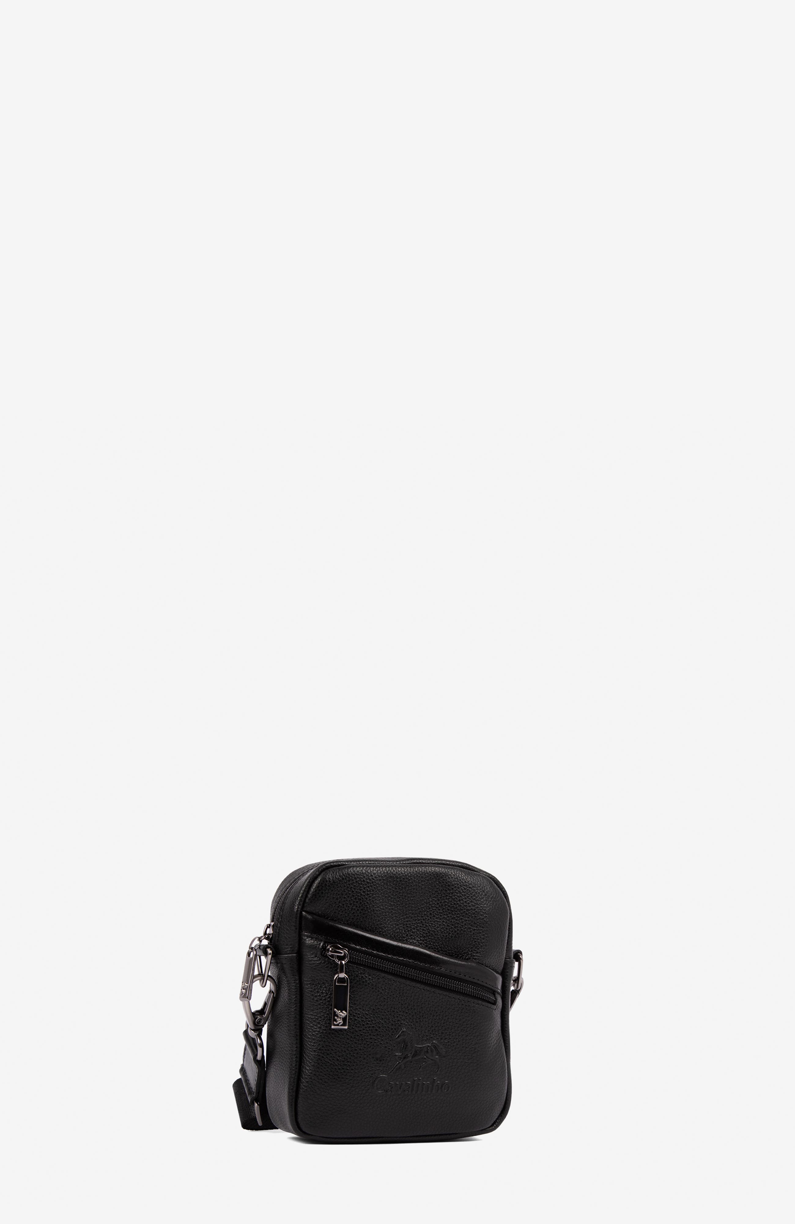 El Cavaleiro 485 Leather Traveler Crossbody Bag, Alternate, color, Black