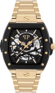 PHILIPP PLEIN The $keleton 2.0 Automatic Goldtone Bracelet Watch, 44mm